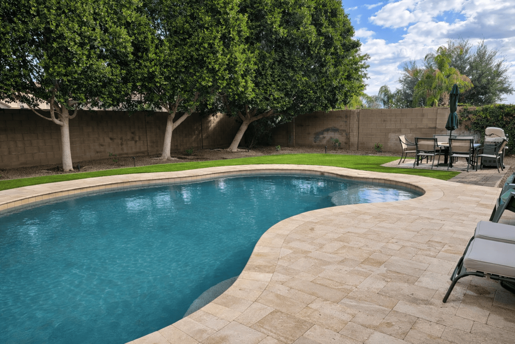 Backyard with pool